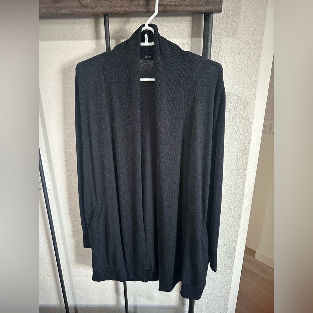 Gibson black Open Front Cardigan sweater
